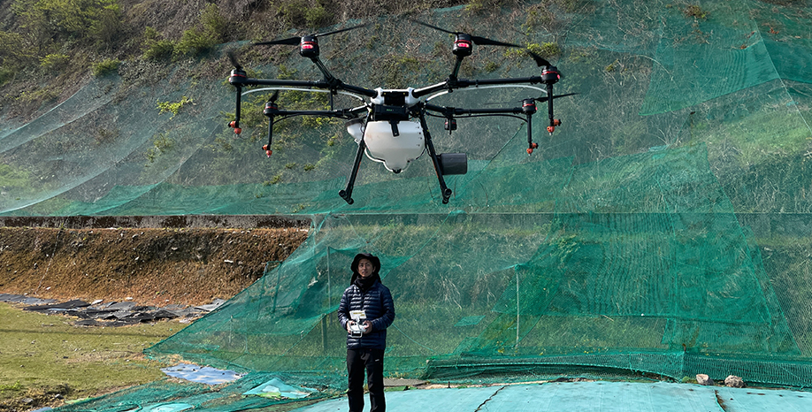長崎ドローン、ドローン農薬散布